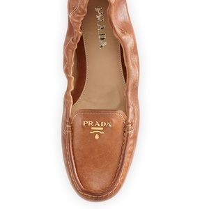Prada driving scrunch loafers